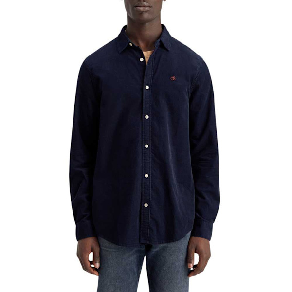 Scotch & Soda Corduroy Skjorte Med Lange ærmer Blå L Mand
