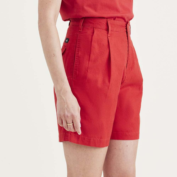 Dockers Shorts Pleated Original Röd 27 Kvinna