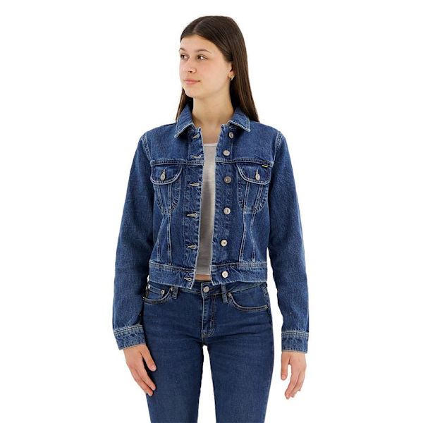 Superdry Trucker Jeansjacka Blå S Kvinna