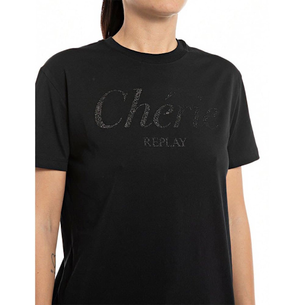 Replay Kortærmet T-shirt W3566m.000.22536p Sort XS Kvinde