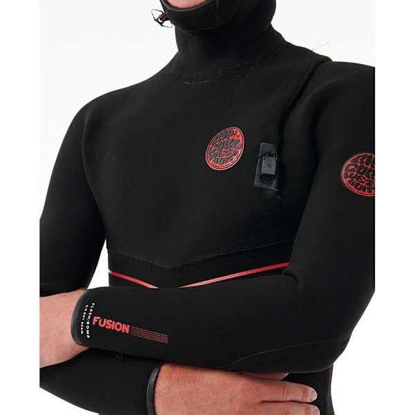 Rip Curl Fbomb Fusion 4 Mm Langærmet Neopren-dragt Med Hætte Og Lynlås Foran  XL