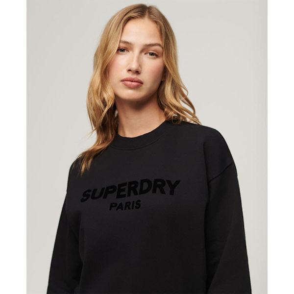 Superdry Sport Luxe Loose Tröja Svart XS Kvinna