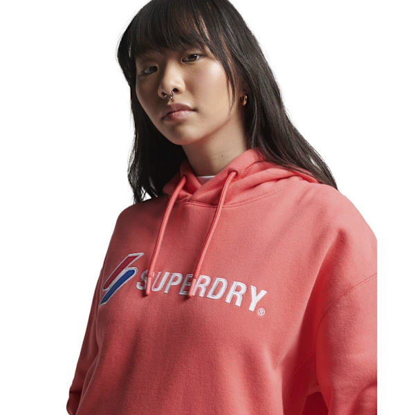 Superdry Hættetrøje Code Sl Applique Os Orange M-L Kvinde