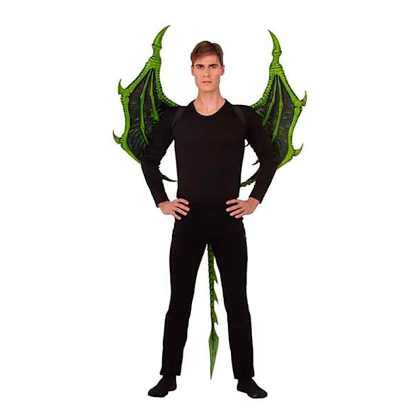 Viving Costumes Mies Mukautettu Dragon Foam Wings Vihreä