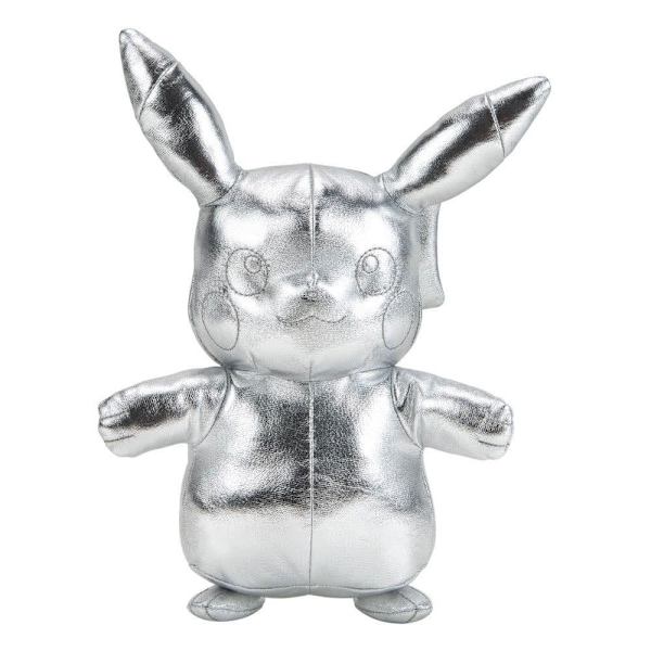 Boti Pokémon 25-årsjubileum Utvald Plyschfigur Silverversion Pikachu 30 Cm Silver