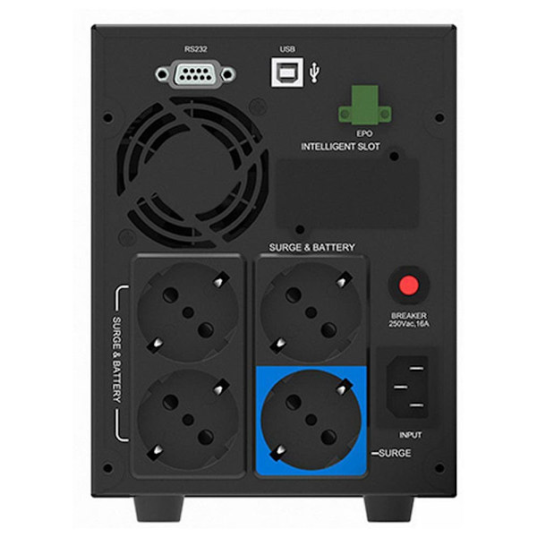 Phasak Ups Ottima 7610 Surge Protection 1060va Sort One Size / EU Plug