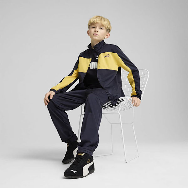 Puma Poly Colorblock Träningsdräkt Svart 13-14 Years Pojke