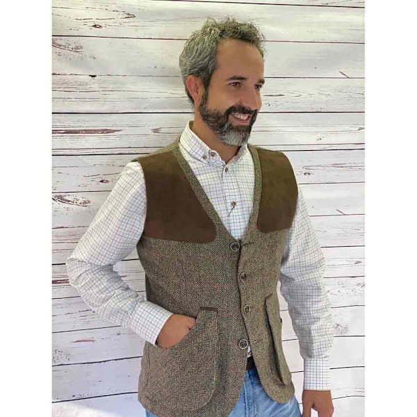Pasion Morena Skytteväst Tweed Grönt XL