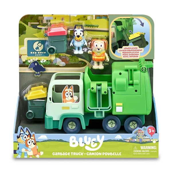 Bluey Trash Truck Figur Grönt