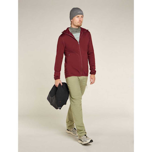 Icebreaker Merino 560 Realfleece Elemental Ii Sweatshirt Med Lynlås Rød XL Mand