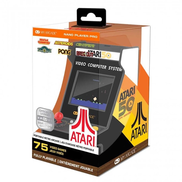 My Arcade Spel Nano Player Atari 75 4.5´´ Retro Trösta Multifärg