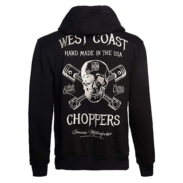 West Coast Choppers Sweatshirt Med Full Dragkedja High Speed Svart XL Man
