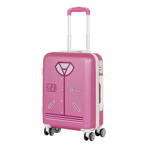 Karactermania Barbie Varsity Abs 4-hjulet Kuffert Rosa