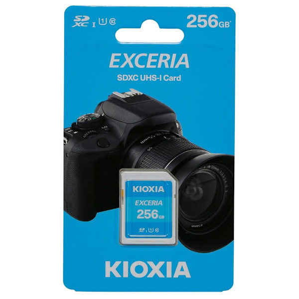 Kioxia Minneskort Exceria Sdxc 256gb Class 10 Uhs-1 Blå