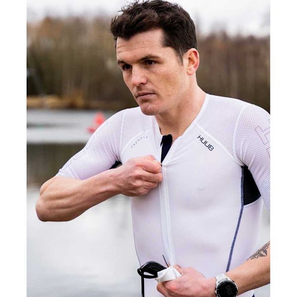 Huub Kortärmad Trisuit Anemoi 2 Sub22 Fl Vit,Blå L Man