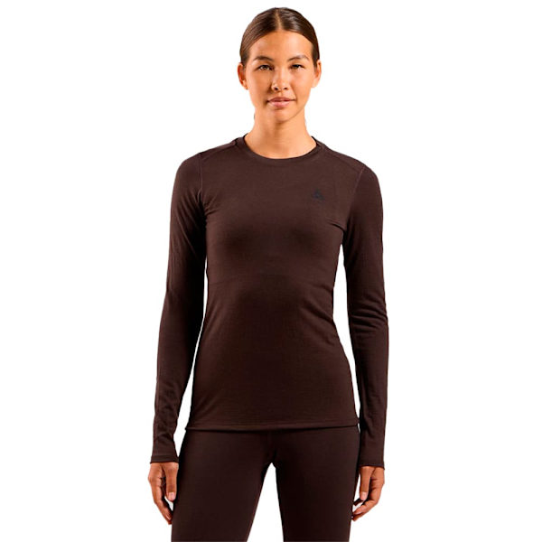 Odlo Merino 160 Langærmet Baselayer Brun XS Kvinde