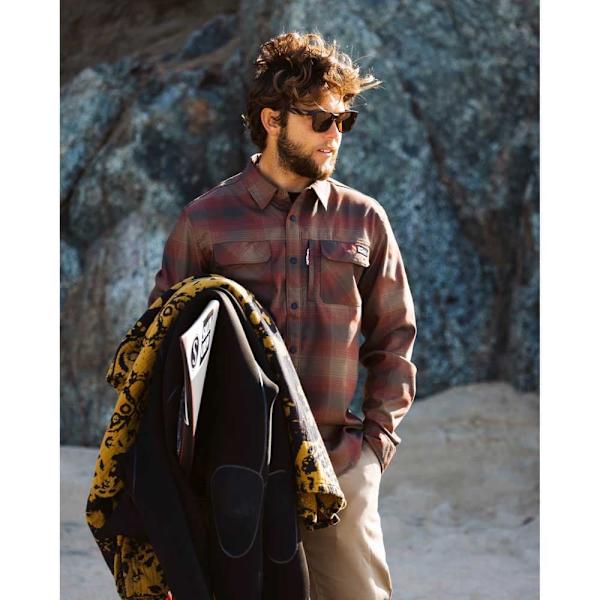 Salty Crew Fathom Tech Flannel Skjorte Med Lange ærmer  L Mand