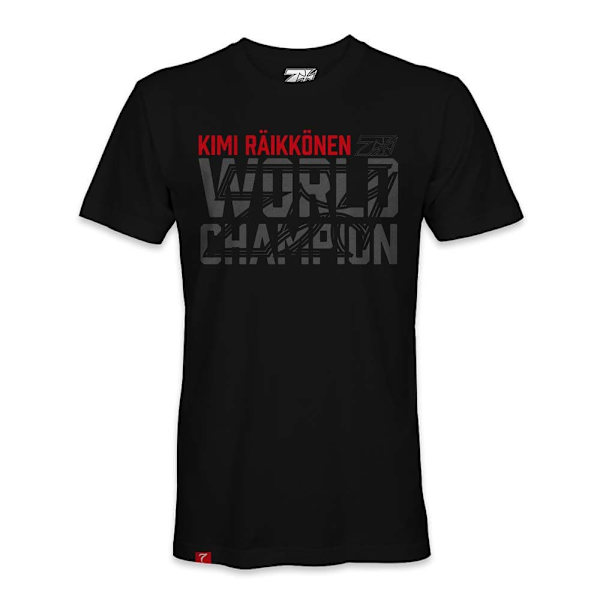 Kimi World Champion T-shirt Med Korta ärmar Svart XL Man
