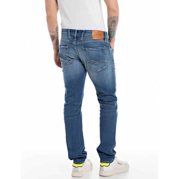 Replay Jeans M914y .000.573 64g Blå 29 / 30 Mand
