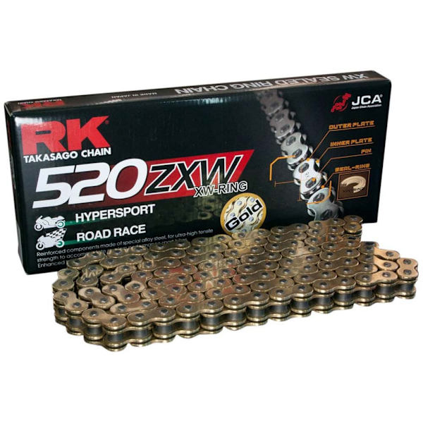 Rk 520 Zxw Rivet Xw Ring Drive Chain Søvfarvet 116 Links