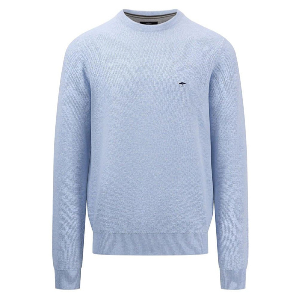 Fynch Hatton 1413220 Rundhalset Sweater Blå 3XL Mand