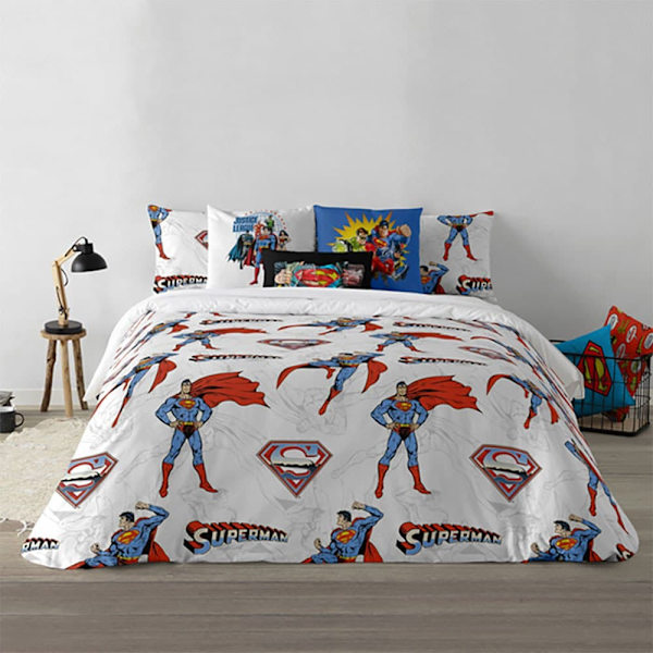Play Fabrics Dynetæppe Med Knapper Man Of Steel Til 135/ Seng 140x240 Cm