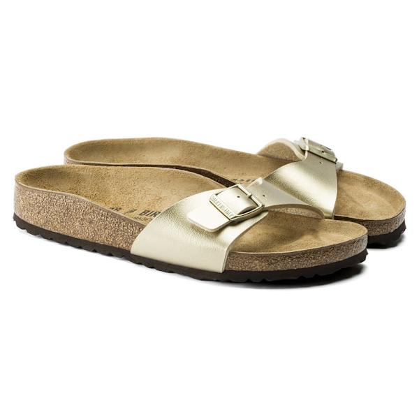 Birkenstock Madrid Birko-flor Smalle Sandaler Gylden EU 36 Kvinde