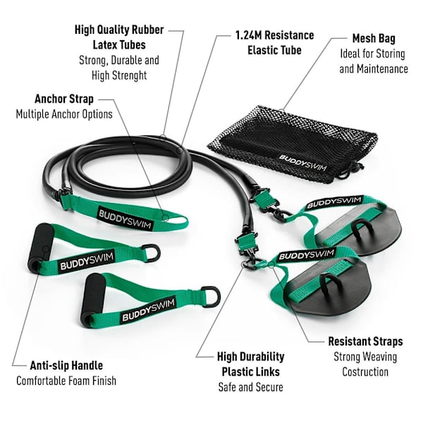 Buddyswim Super Stroke Dryland 2.0 Grøn,Sort X-Light