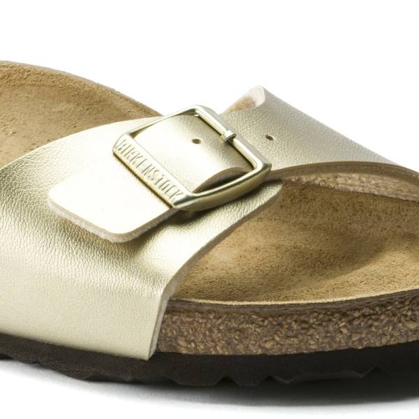 Birkenstock Madrid Birko-flor Smalle Sandaler Gylden EU 36 Kvinde