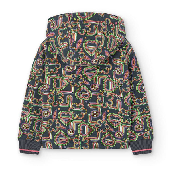 Boboli Fleece Printed Jakke Grøn 4 Years