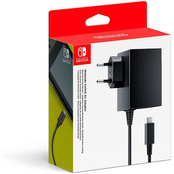 Nintendo Strømadapter Switch Sort Sort