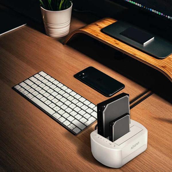 Aisens Hdd/ssd Dockingstation Asds-d02w Søvfarvet