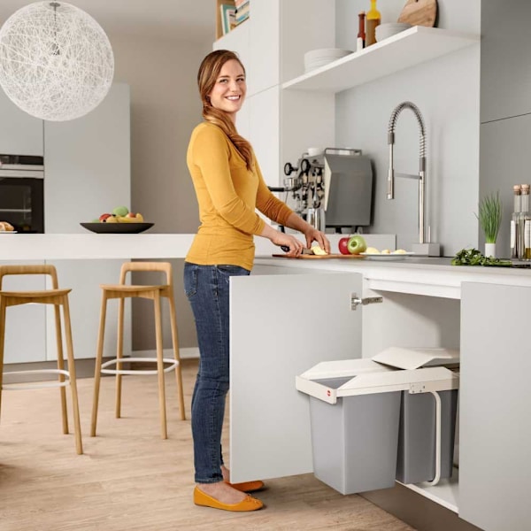 Hailo Soptunna Multi-box 2x14l Grå