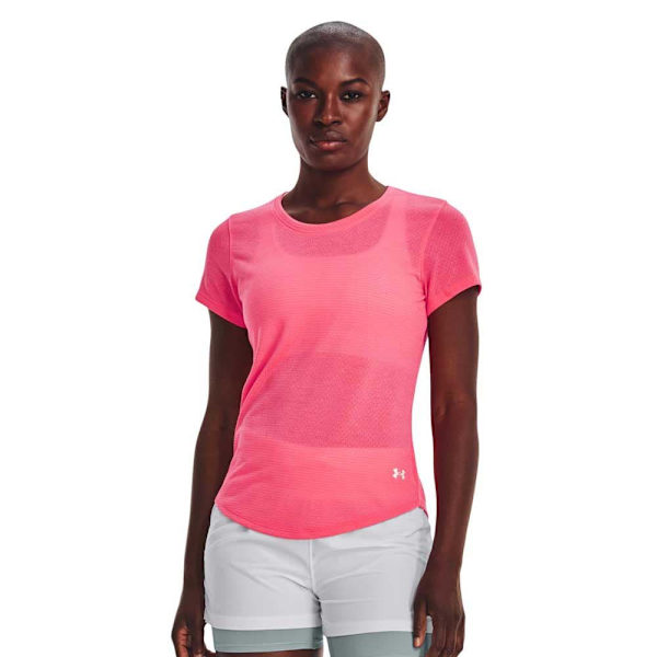 Under Armour Kortärmad T-shirt Streaker Rosa XL Kvinna