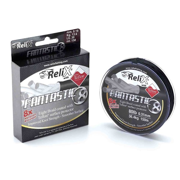 Relix Flettet Fantastic Eight 300 M Sort 0.160 mm