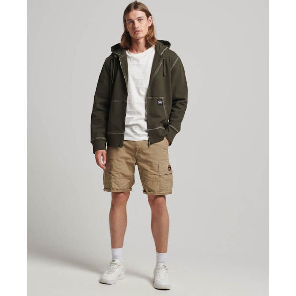 Superdry Sweatshirt Med Full Dragkedja Contrast Stitch Grönt XL Man
