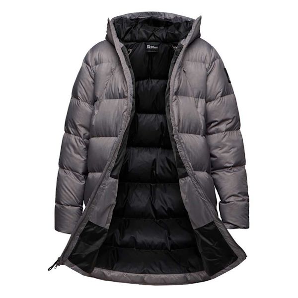 Jack Wolfskin Wandermood Down Parka Grå XL Kvinna