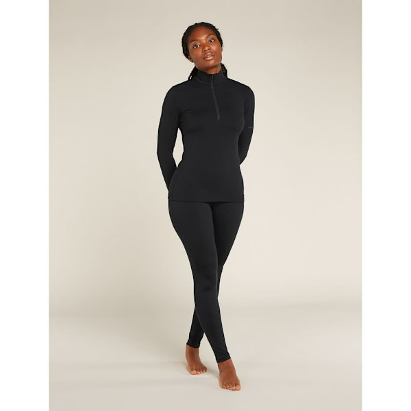 Icebreaker Merino Core Heavyweight Langærmet Baselayer Sort S Kvinde