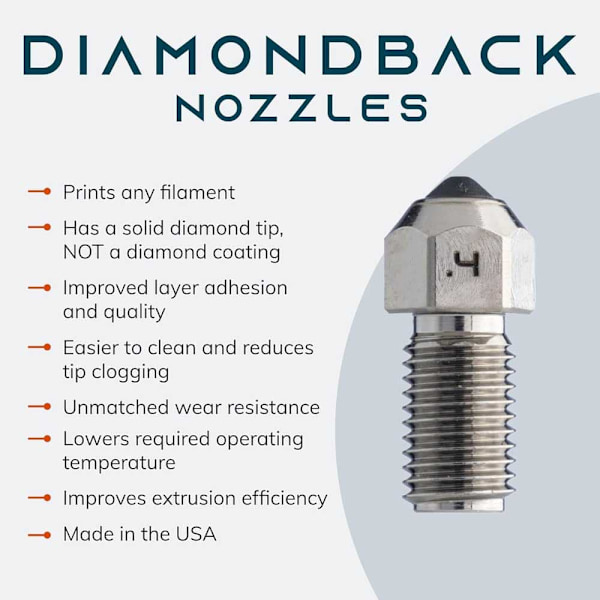 Diamondback Ultimaker S-line Compatible 3d-skrivarmunstycke 0.6 Mm