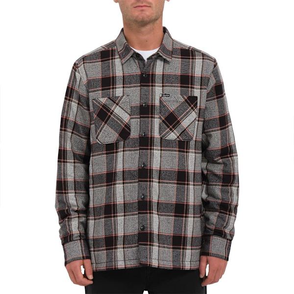 Volcom Brickstone Lined Skjorte Med Lange ærmer Brun XS Mand