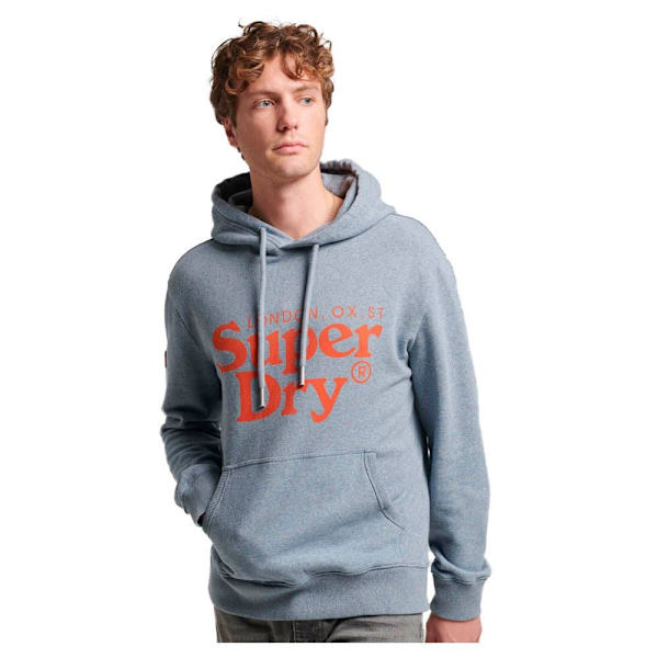 Superdry Luvtröja Venue Classic Logo Blå S Man