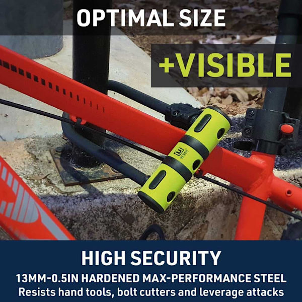 Urban Security Bracket Bk03+cable 120 U-lås Gul 120 cm