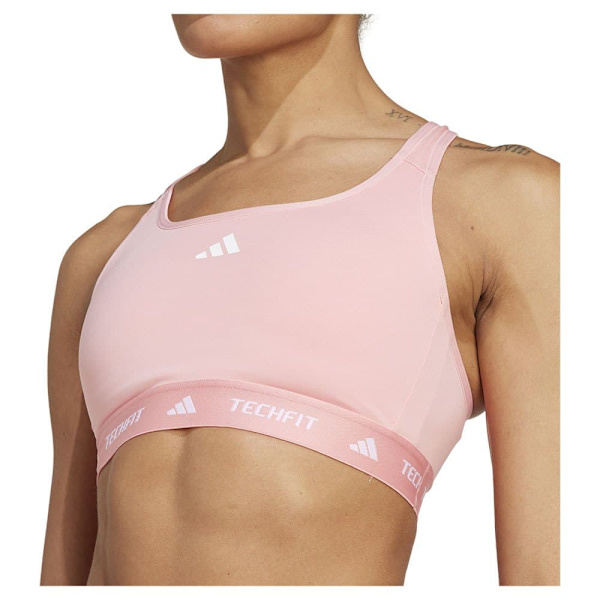 Adidas Techfit Medium Sport-bh Med Medium Stöd Rosa L / CD Kvinna