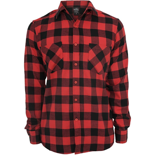 Urban Classics Basic Flannelskjorte Sort L Mand