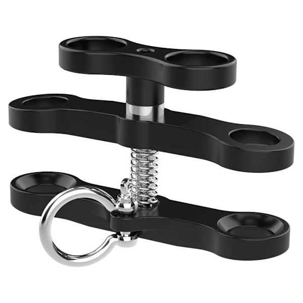 Divepro Med 0 2 C 2-hål Lång Butterfly Ball Mount Clamp Silver