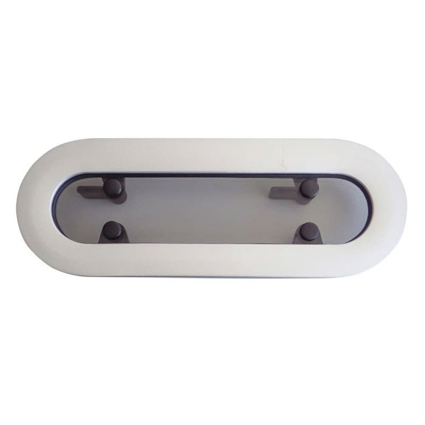 Nautica F4 Puolielliptinen Kevytmetalliseos Luukku Rectangular Kirkas 410 x 205 mm