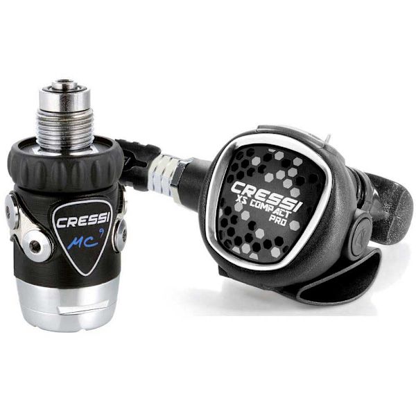 Cressi Regulator Sæt Xs Compact Pro Mc9sc Din 300 Sort,Søvfarvet