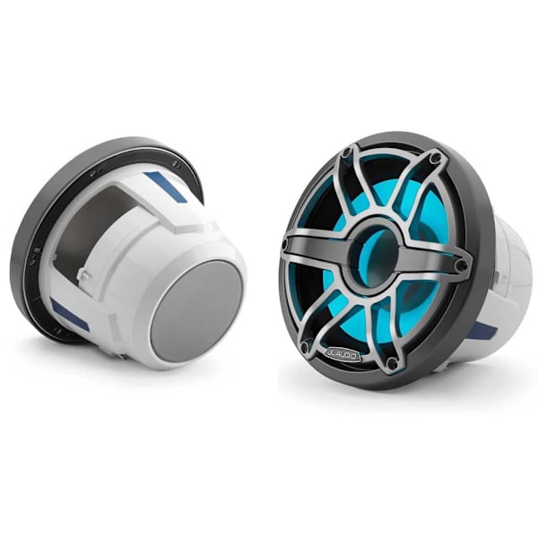Jl Audio M6-8ib-s-gmti-i-4 M6 Marine Subwoofer Sport Med Transflektiv Led-belysning Vit,Blå,Grå 200W