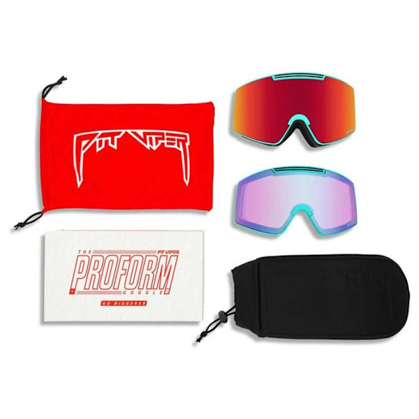 Pit Viper The Snowmachine Proform Skidglasögon Orange Red Revo/CAT3+CAT1