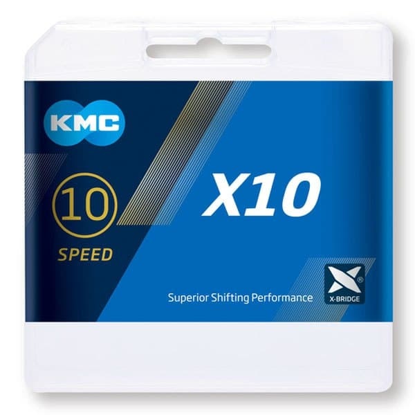 Kmc X10 Vej/mtb Kæde Sort,Søvfarvet 114 Links